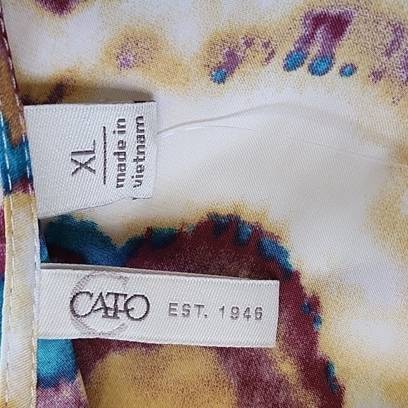 Cato multicolored tie neck cold should blouse NWT - Picture 11 of 13